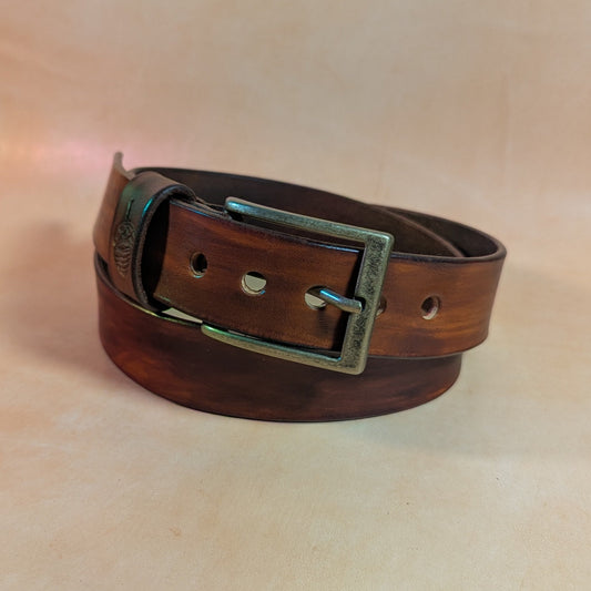 Ceinture 'Marche-Terre' en cuir tanné végétal